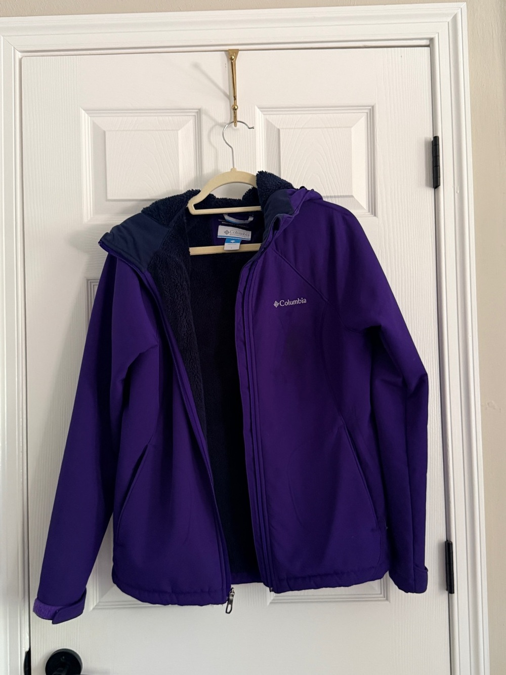 Columbia Purple Hooded Softshell Jacket